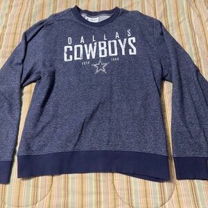 NFL Dallas Cowboys Heathered Navy Crewneck Sweater